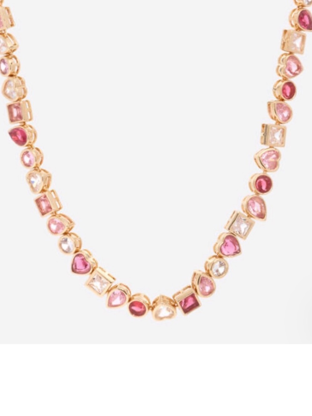 NWT ⚜️💖⚜️ Camila Coelho Gorgeous Cubic Zirconia Chocker Necklace in Pink Shades